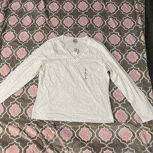 OLD NAVY White Long Sleeve T-Shirt